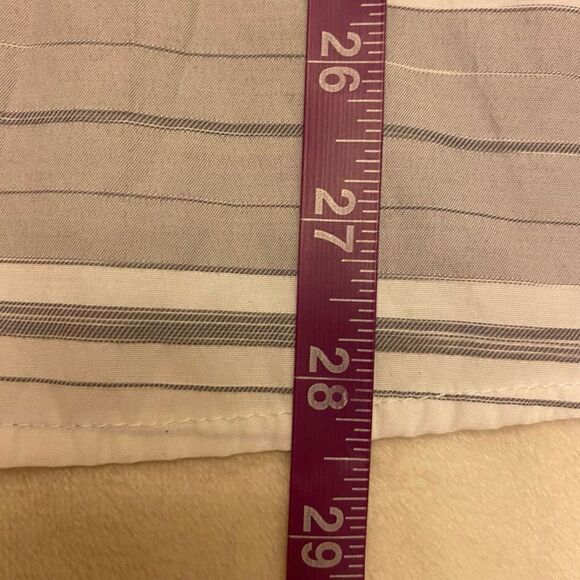 Across The Pond Gray and White‎ Striped Button Down Shirt Size L - Picture 13 of 13